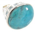 Sterling Silver Turquoise Inlay Ring Size 4-1/2 OS59703